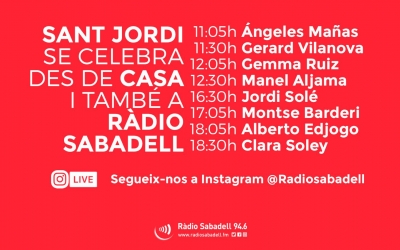 L'Instagram Live de Ràdio Sabadell emetrà vuit entrevistes per Sant Jordi | Roger Benet